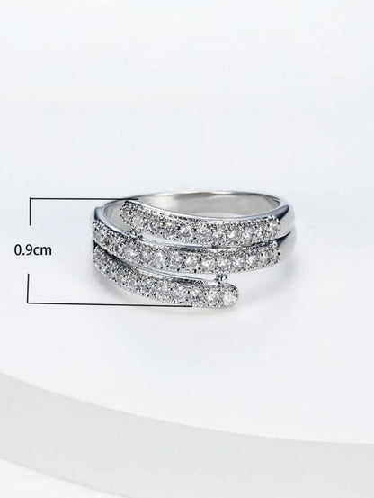 CUBIC ZIRCONIA DÉCOR WRAP RING image 4