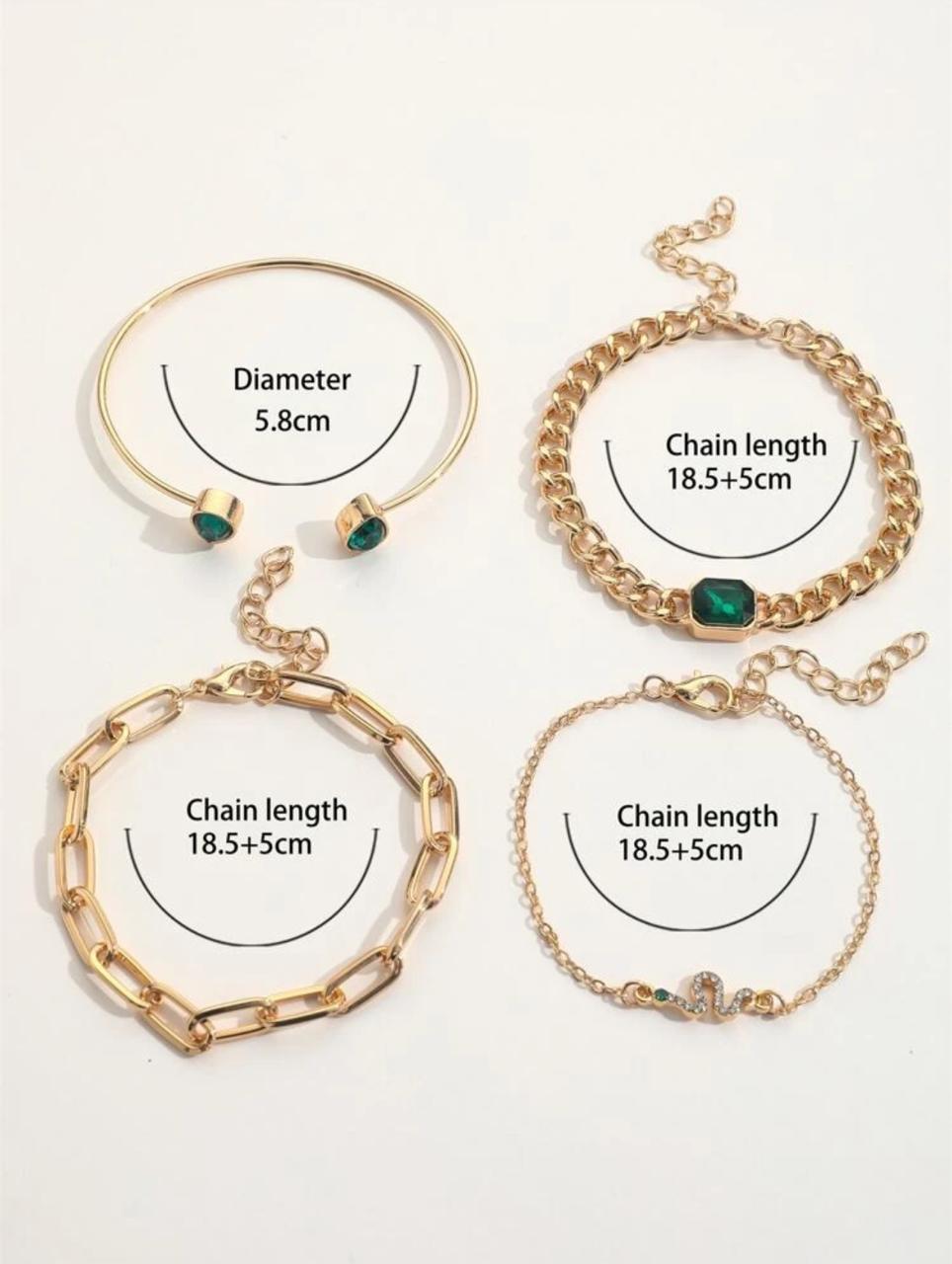 SNAKE DÉCOR 04 PIECES BRACELET SET image 4