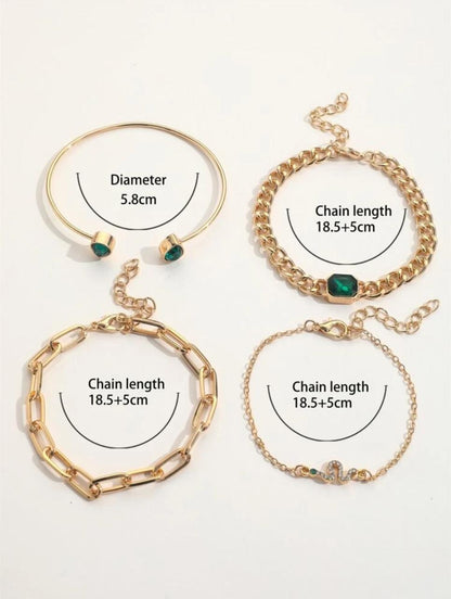 SNAKE DÉCOR 04 PIECES BRACELET SET image 4