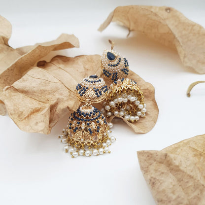 Discover timeless elegance with our Regal Pearldrop Jhumka Collection image 25