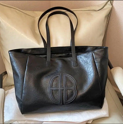 Elegant Large Capacity Faux Leather Tote Bag image 3