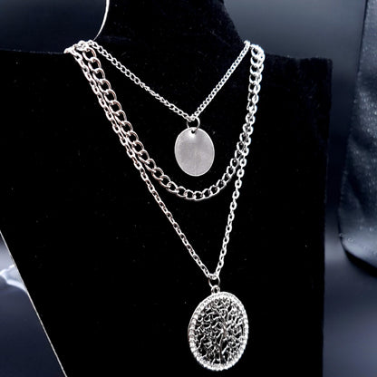 DOUBLE CHAIN SILVER PENDENT image 2