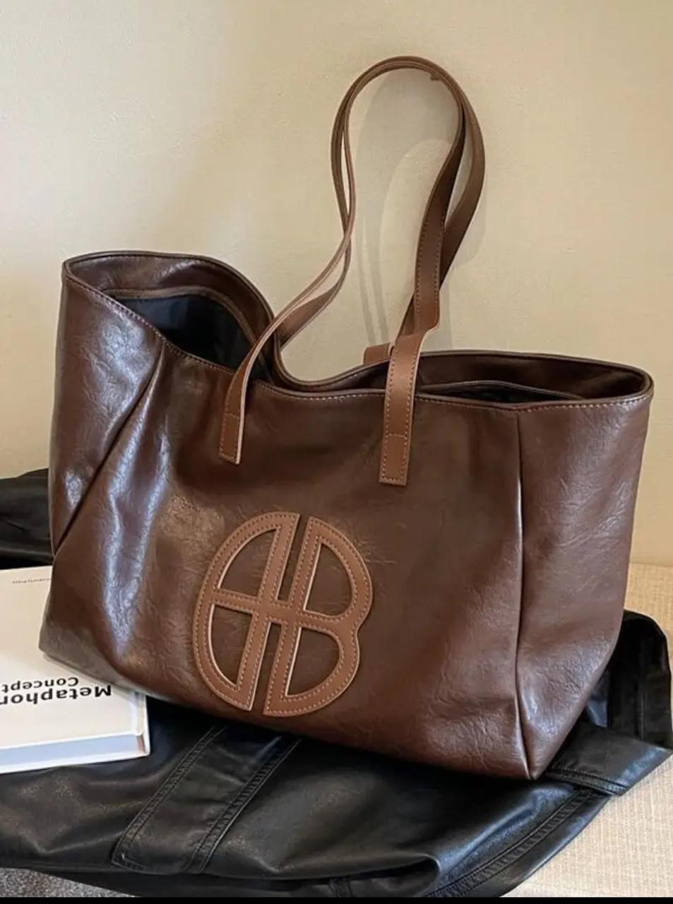 Elegant Large Capacity Faux Leather Tote Bag image 1