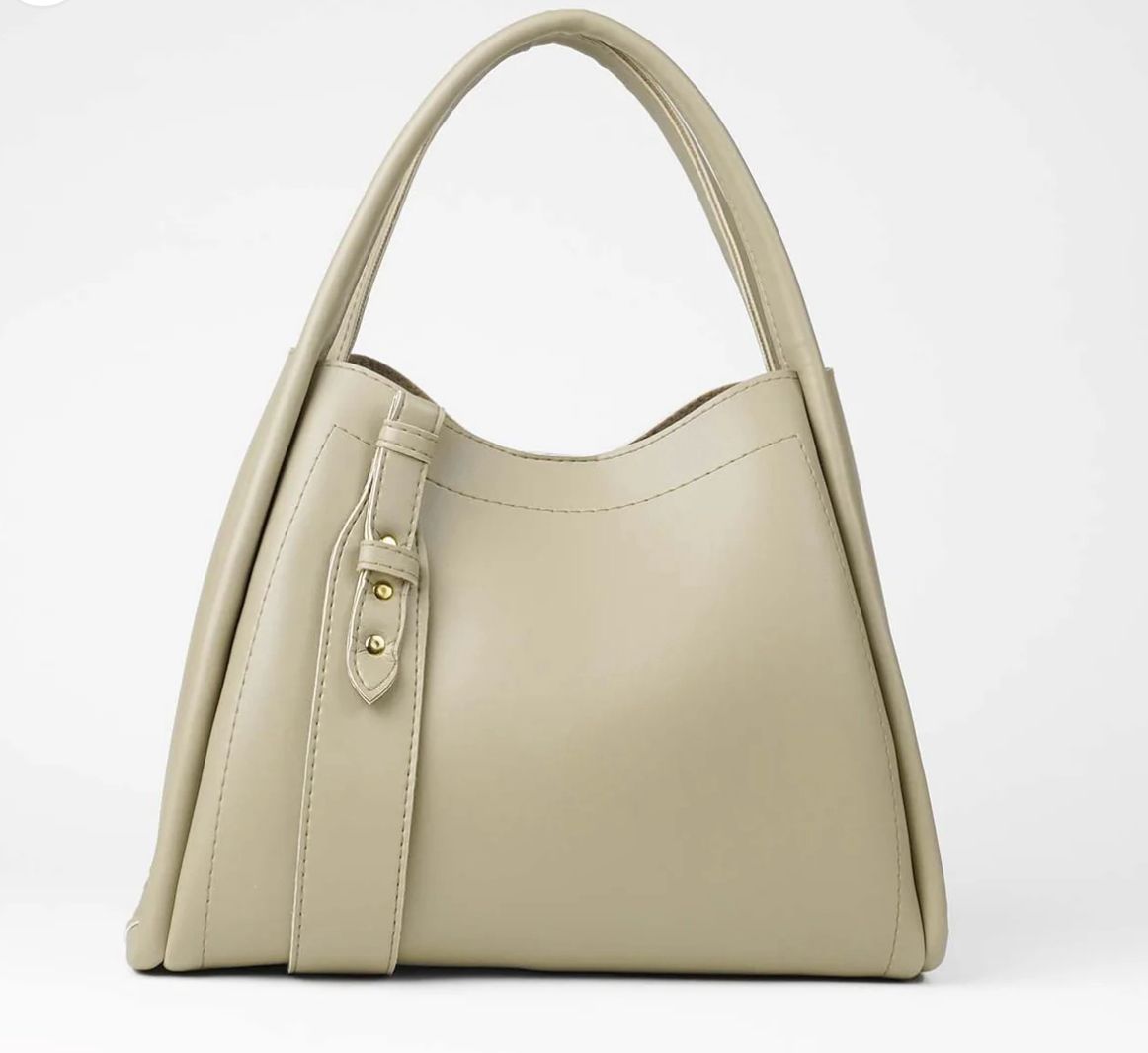 Minimalist Nude Beige Shoulder Bag image 4