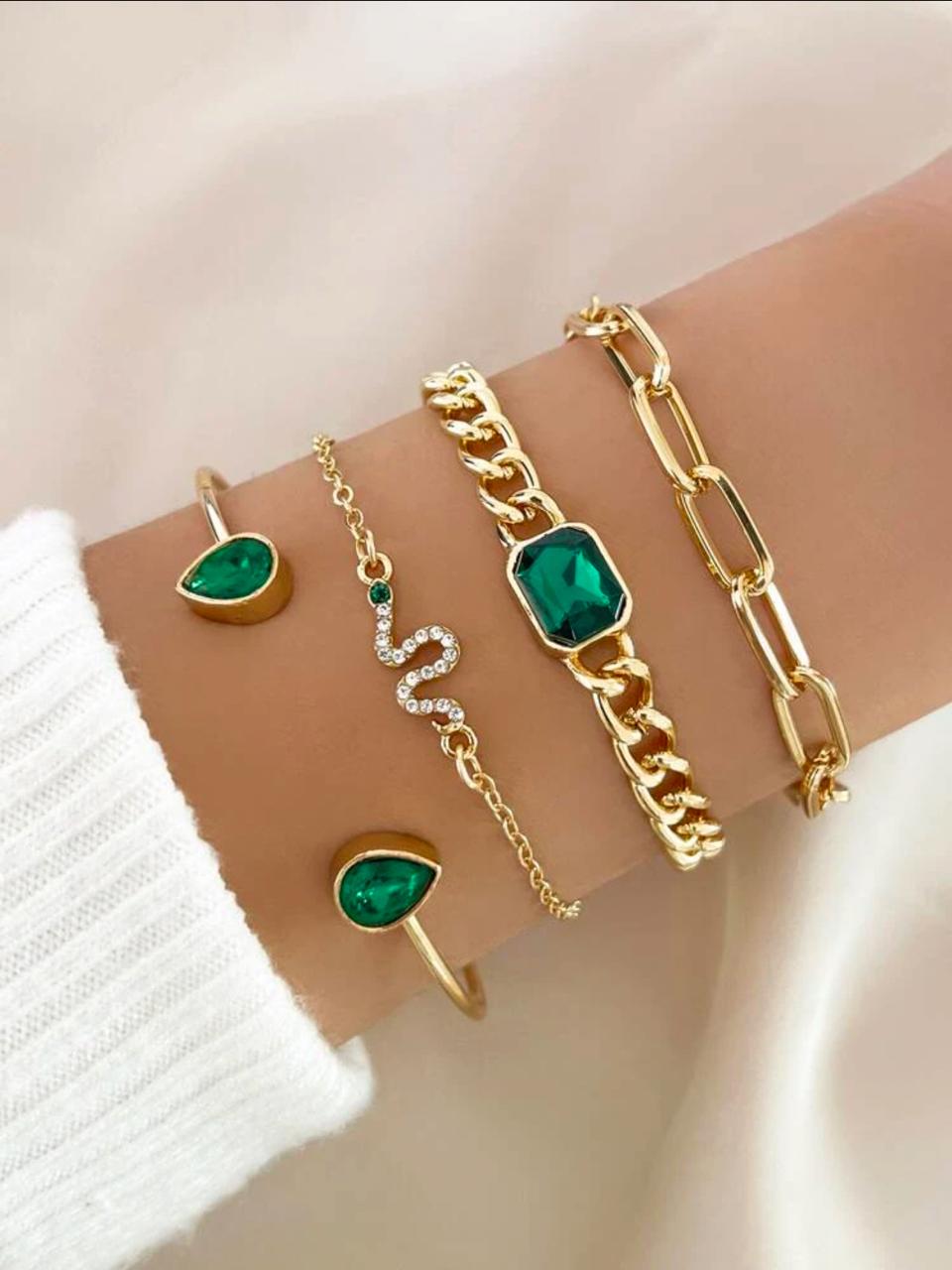 SNAKE DÉCOR 04 PIECES BRACELET SET image 1