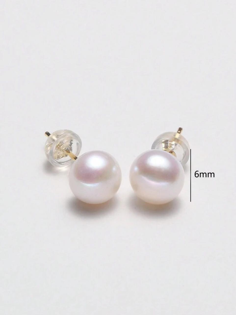 Freshwater Cultured Faux Pearl Stud image 2