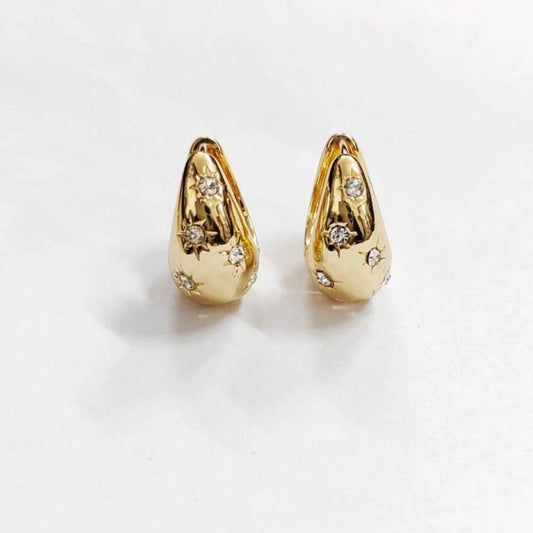 RHINESTONE GOLD DÉCOR HOOP image 1