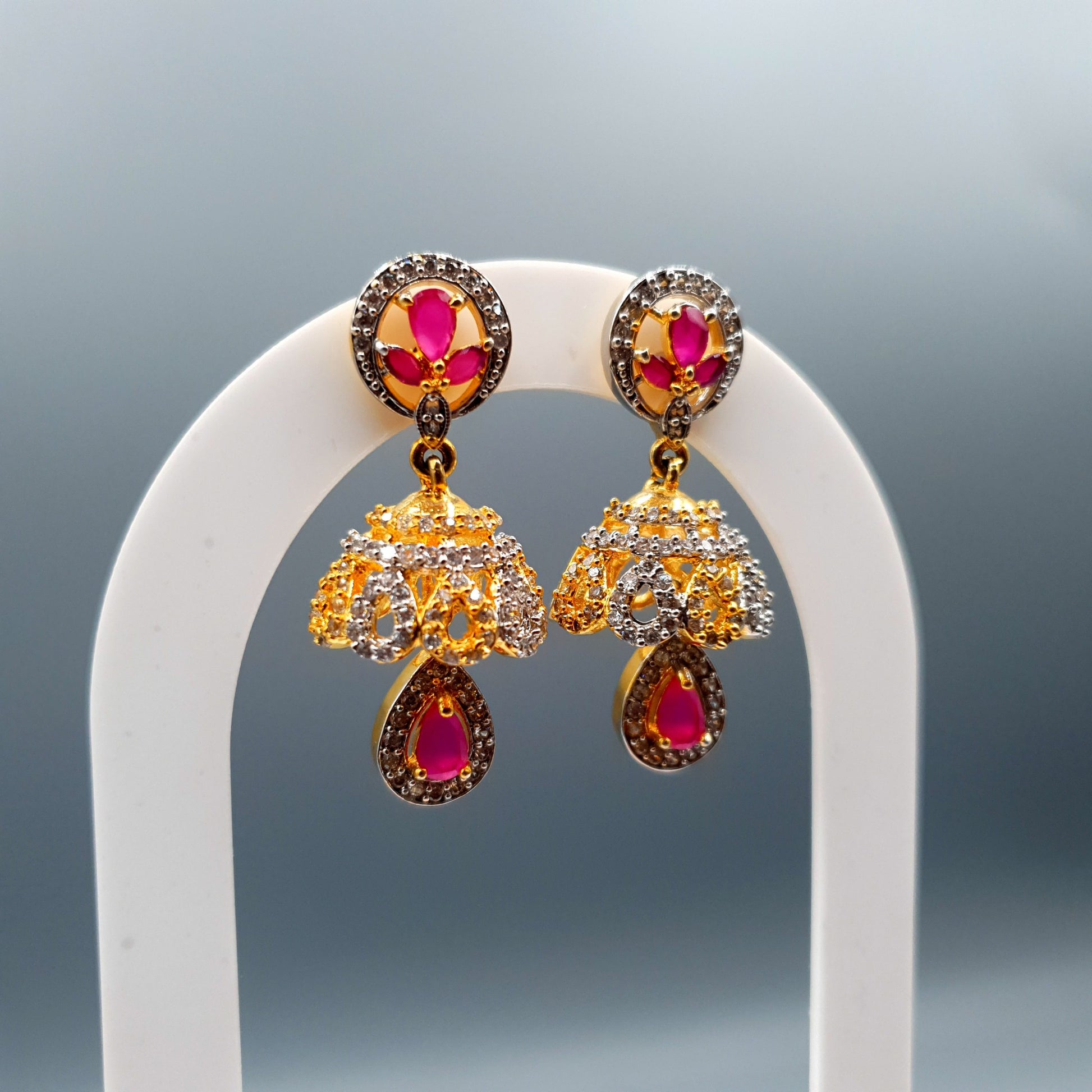 MINI PARTY WEAR JHUMKA ZARQOON image 0