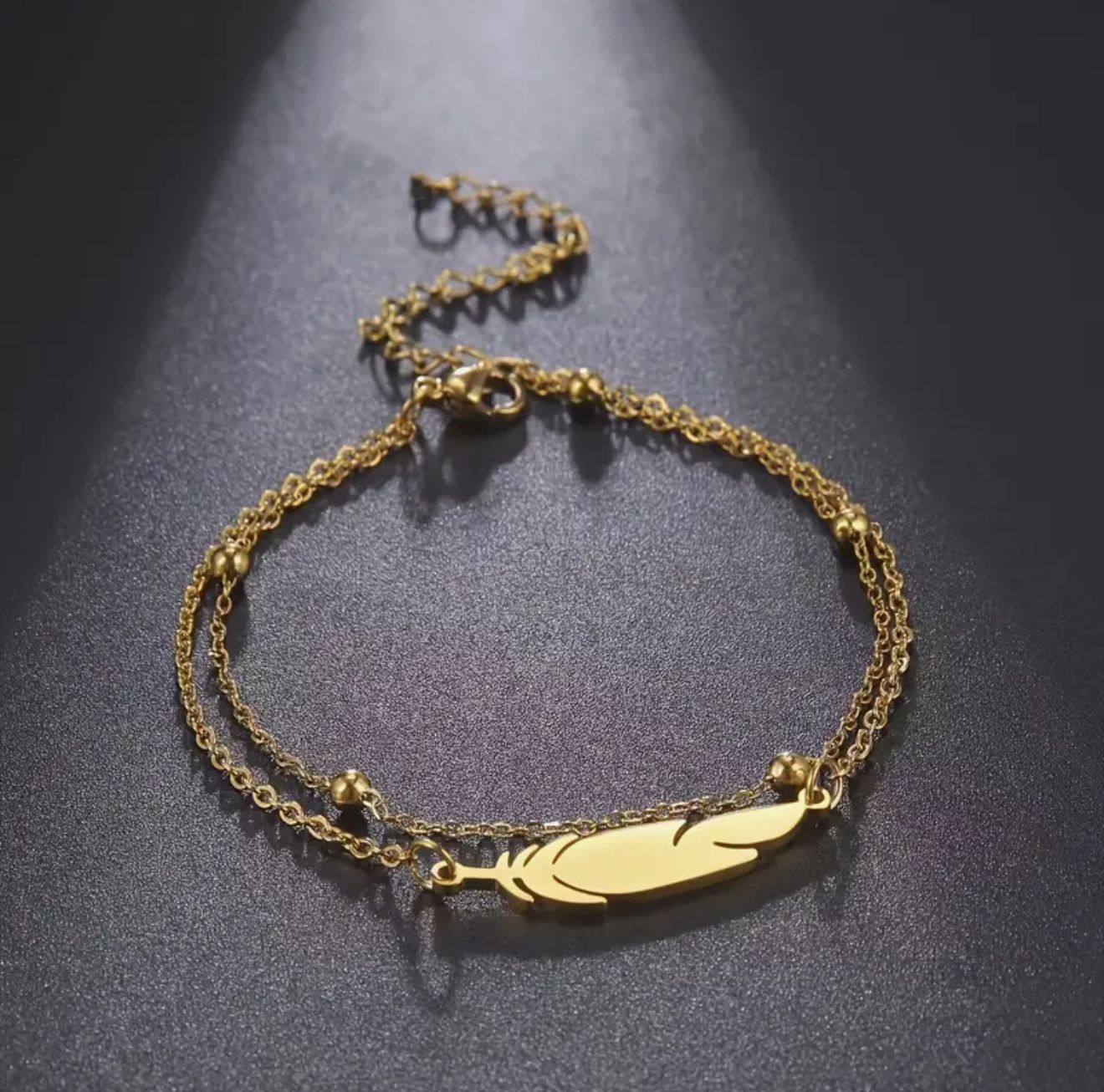 A Women's Anklet With A Simple Feather Shape And A Versatile Fashion Suitable For Daily Wear image 4