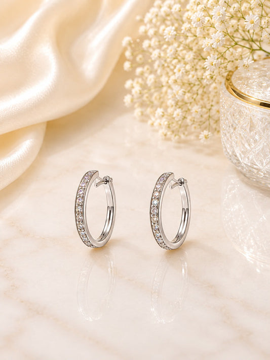 Silver Sparkle Hoop