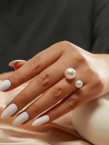 Simple & Openable Faux Pearl Ring image 3