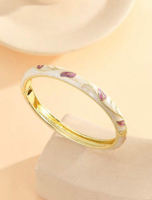 Blush Petal Enamel Gold