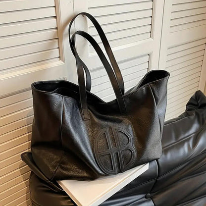 Elegant Large Capacity Faux Leather Tote Bag image 10