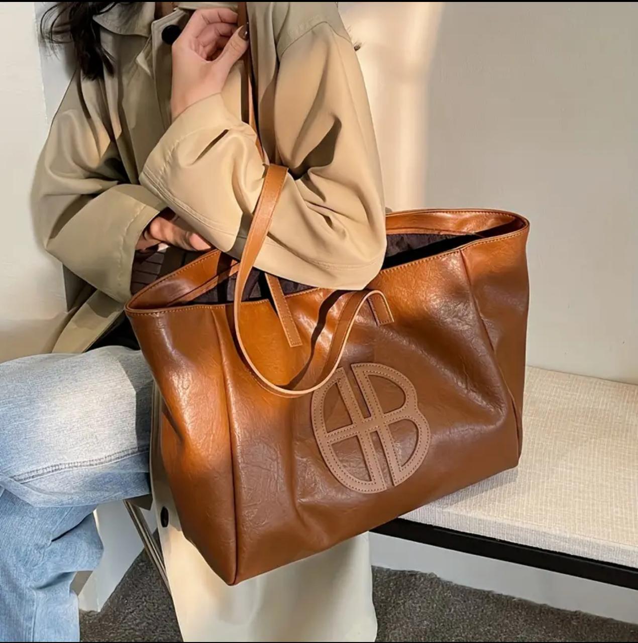 Elegant Large Capacity Faux Leather Tote Bag image 8