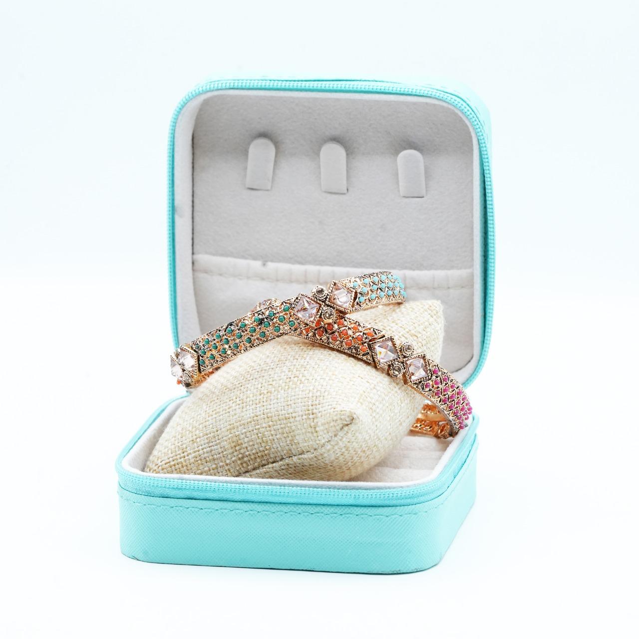 A vibrant multicolour kara that beautifully blends tradition with a splash of modern elegance image 5