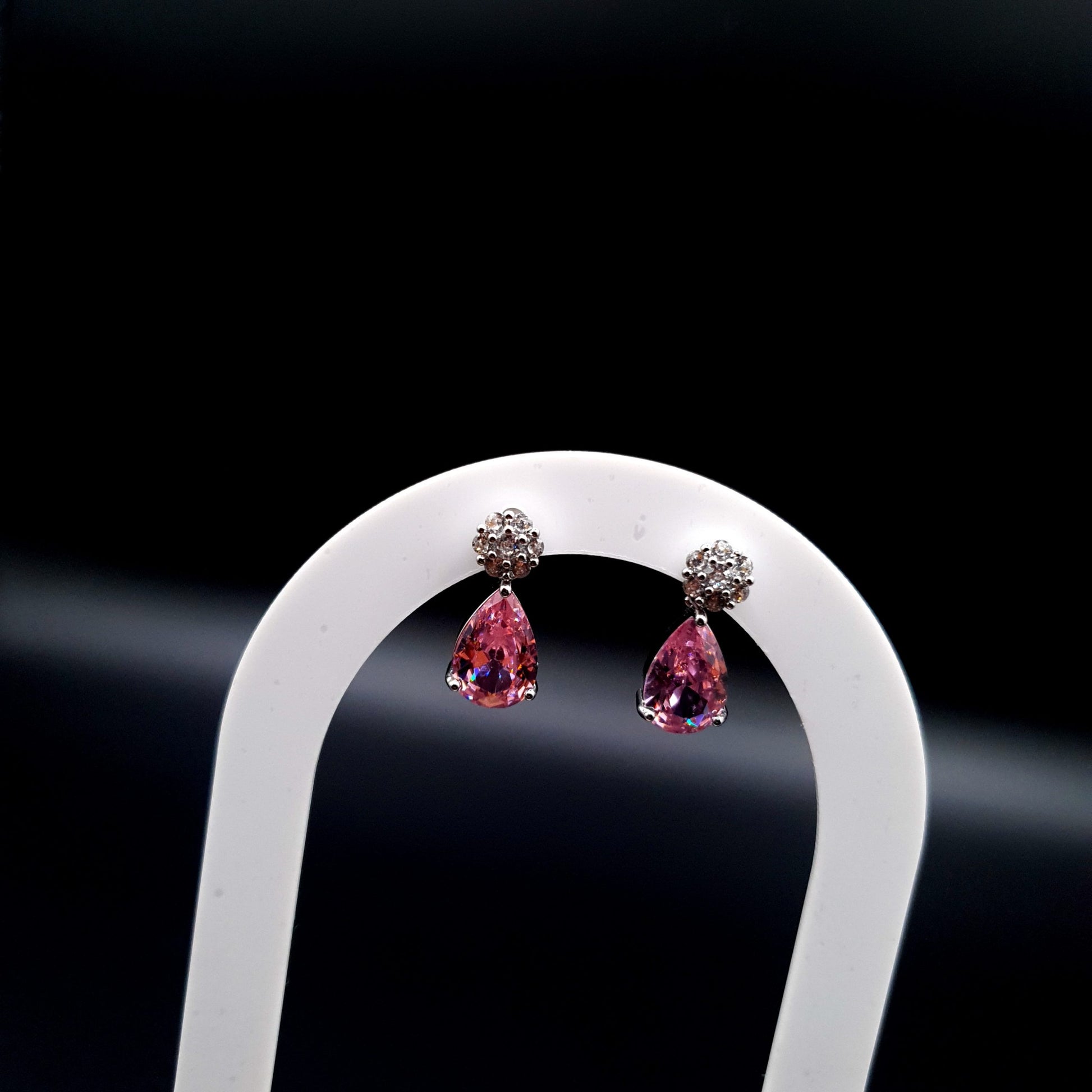 PINK DROP EAR RINGS image 2