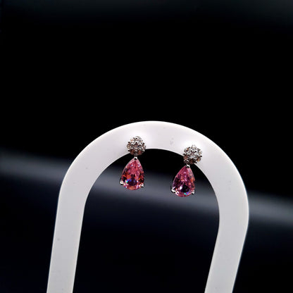 PINK DROP EAR RINGS image 2
