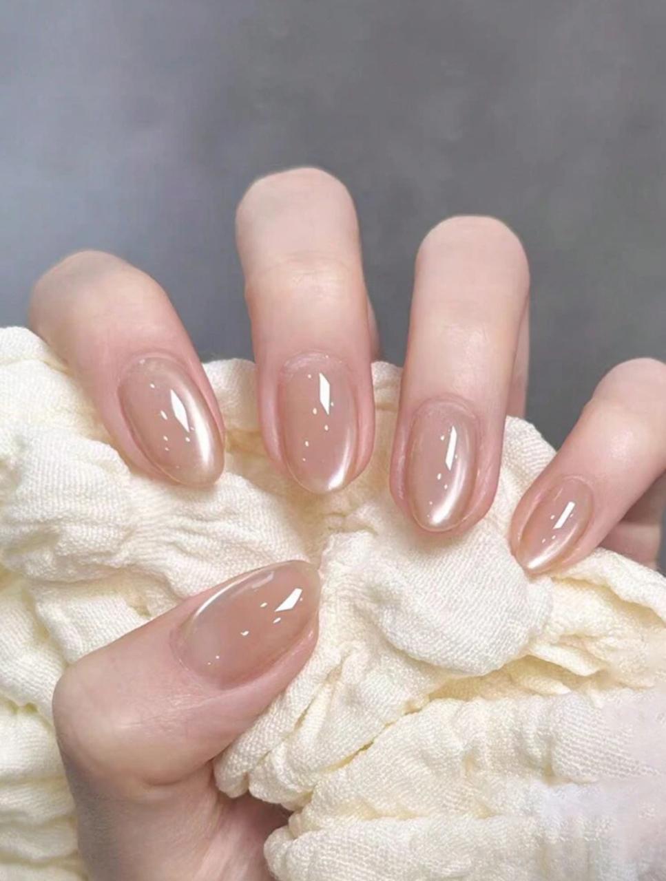 Press On Short Cat Eye Acrylic False Nails image 0