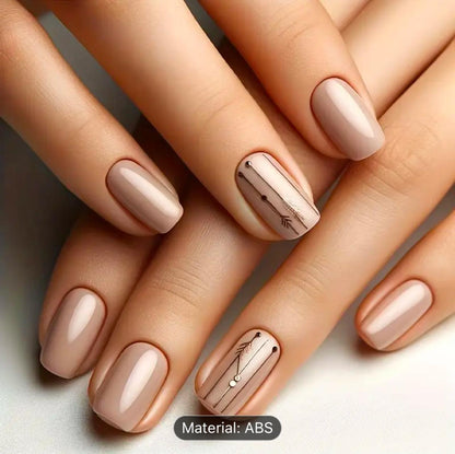 24pcs Set Matte Brown Press-On Nails - Easy to Apply & Remove - Perfect for Fall/Winter Manicure image 0