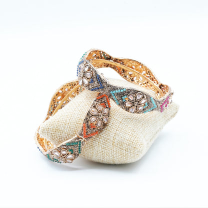 Vintage-inspired Kara adorned with intricate floral detailing, capturing timeless elegance and artisanal charm image 4