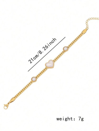 LATEST DESIGN WHITE HEART SHAPED NEKLACE SET image 8