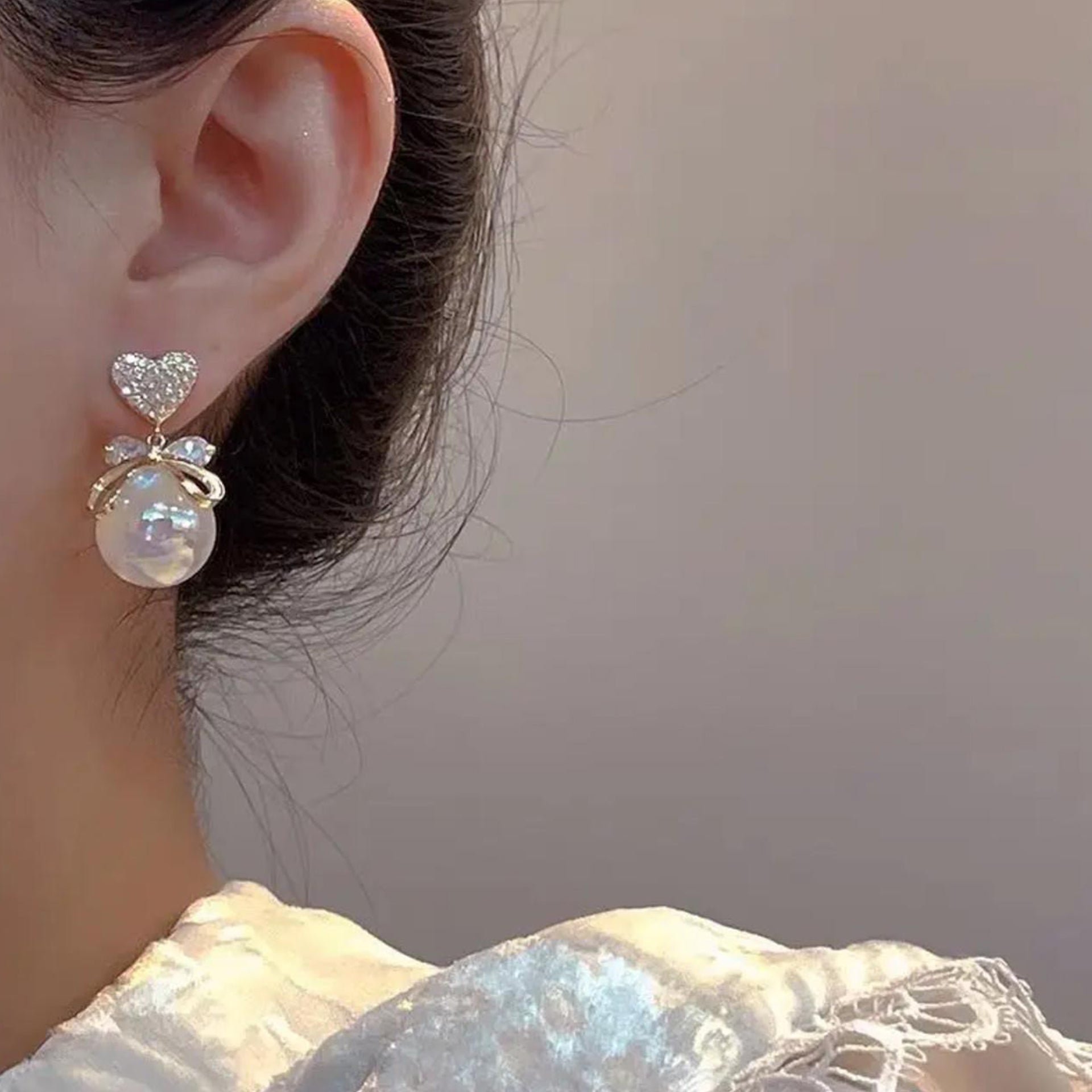 LOVE PEARL EAR RING image 4
