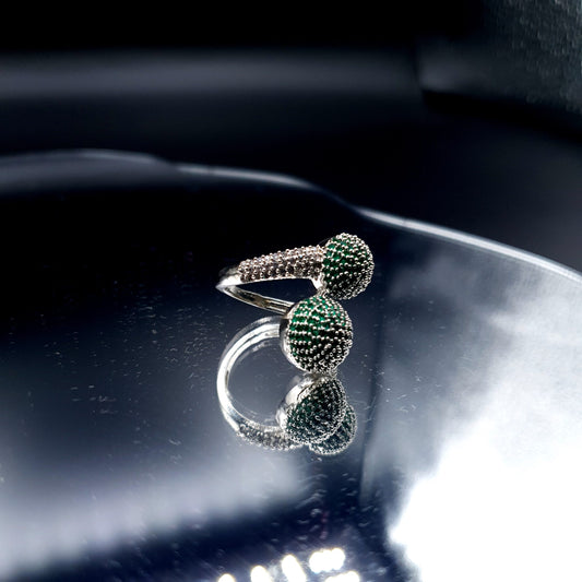 2 CIRCLE FANCY RING SILVER image 0