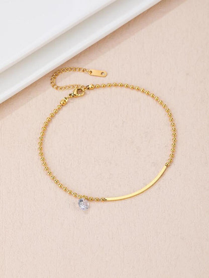 Fashion Cubic Zirconia Decor Anklet image 4