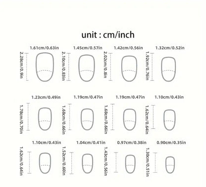 24pcs Set, Glossy Grey Almond Shaped Medium Length Press-On, Waterproof Removable False Nail Perfect for Gift and Party Use image 1