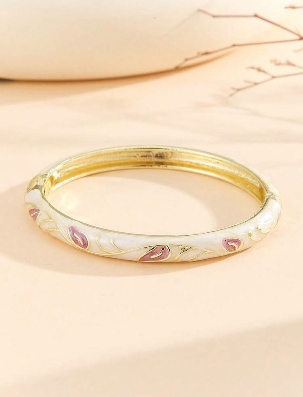 Blush Petal Enamel Gold