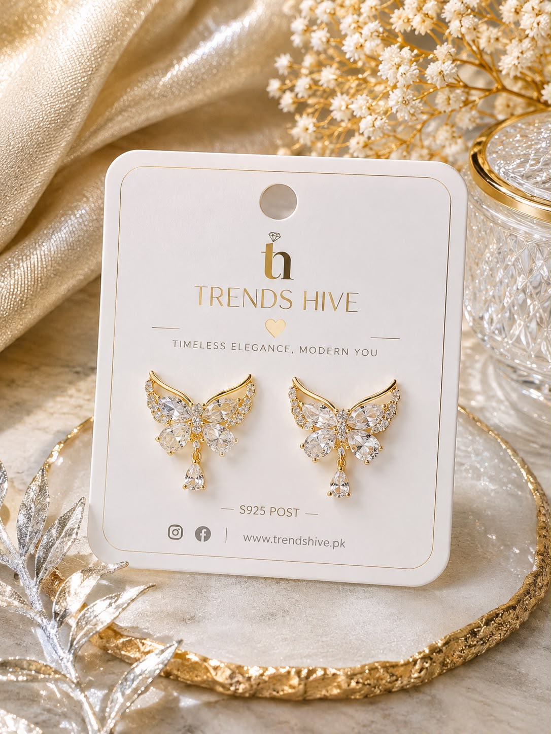 Butterfly Spark Stud
