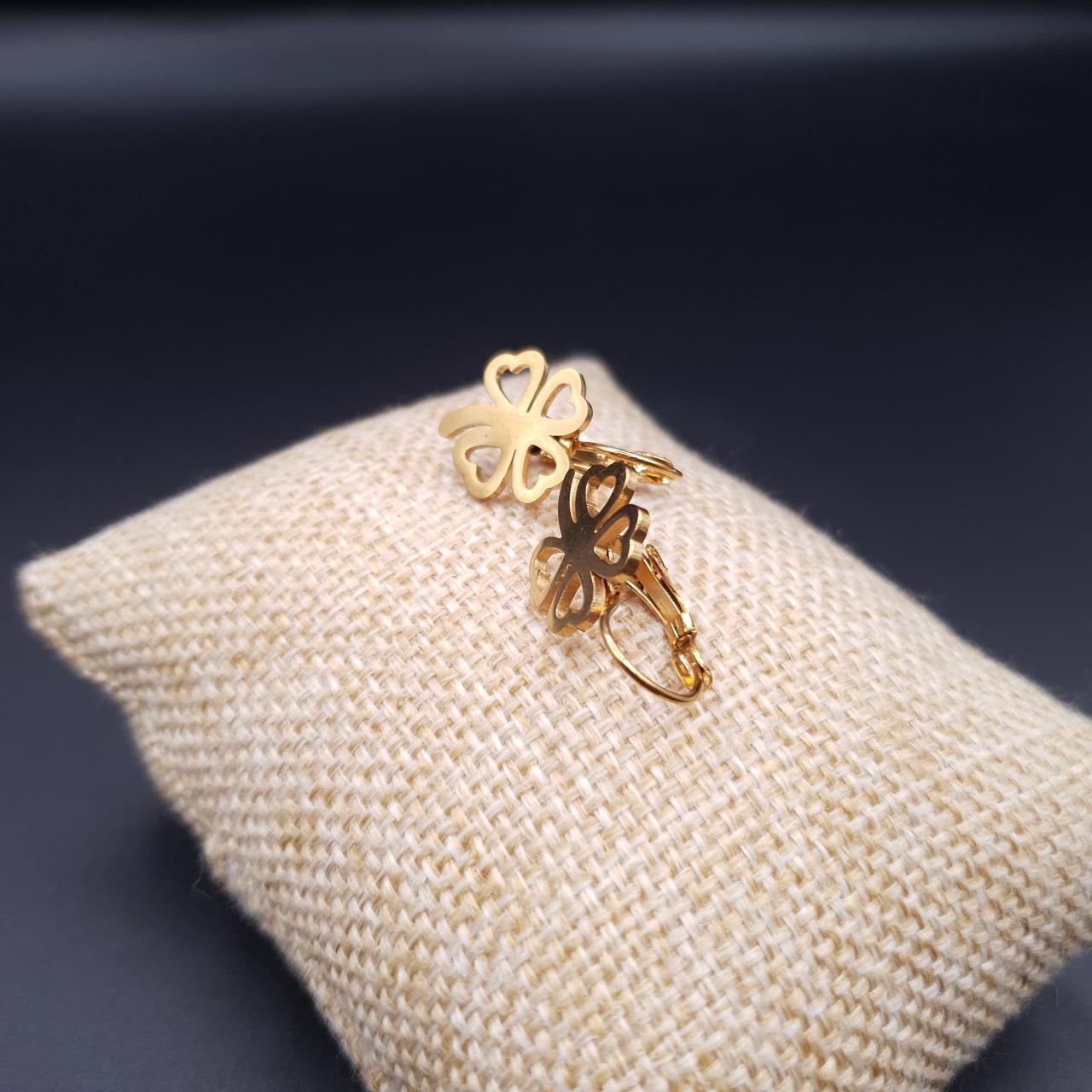 Gold Clover Hoop Earrings – Symbol of Luck & Elegance image 7