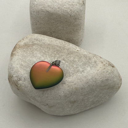 Magical Natural Gemstone Heart Shaped Pendent (Without Chain) - Purple image