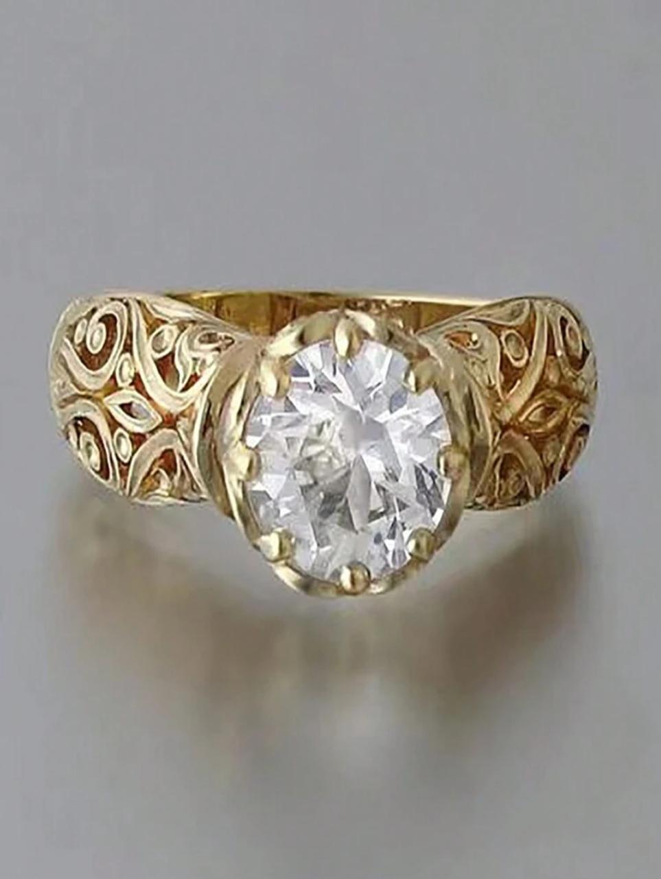 DELICATE WHITE HOLLOW OUT FLOWER PATTERN RING image 0