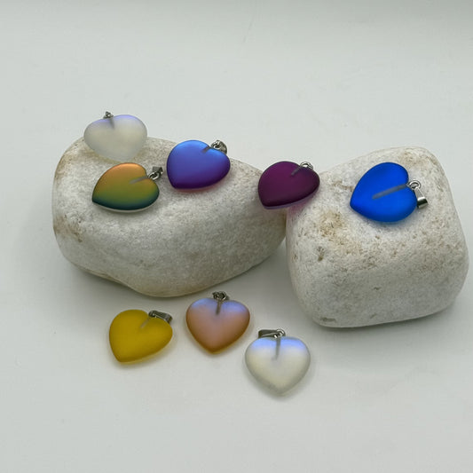 Magical Natural Gemstone Heart Shaped Pendent (Without Chain) image 0