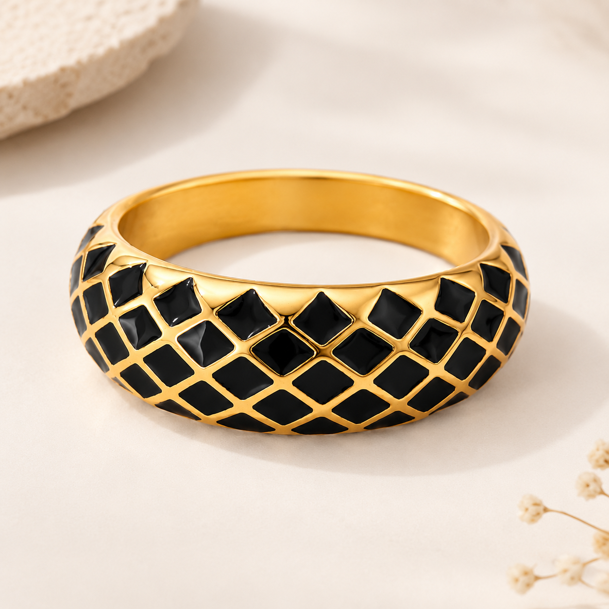 Crisscross Elegance Gold-Plated