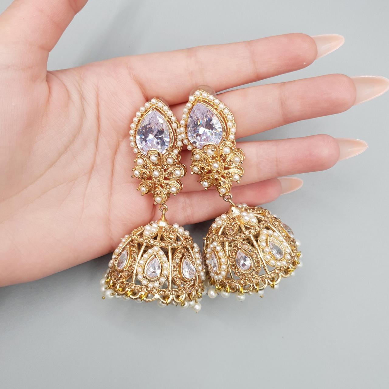 Royal Crystal Statement Jhumka