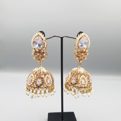 Royal Crystal Statement Jhumka