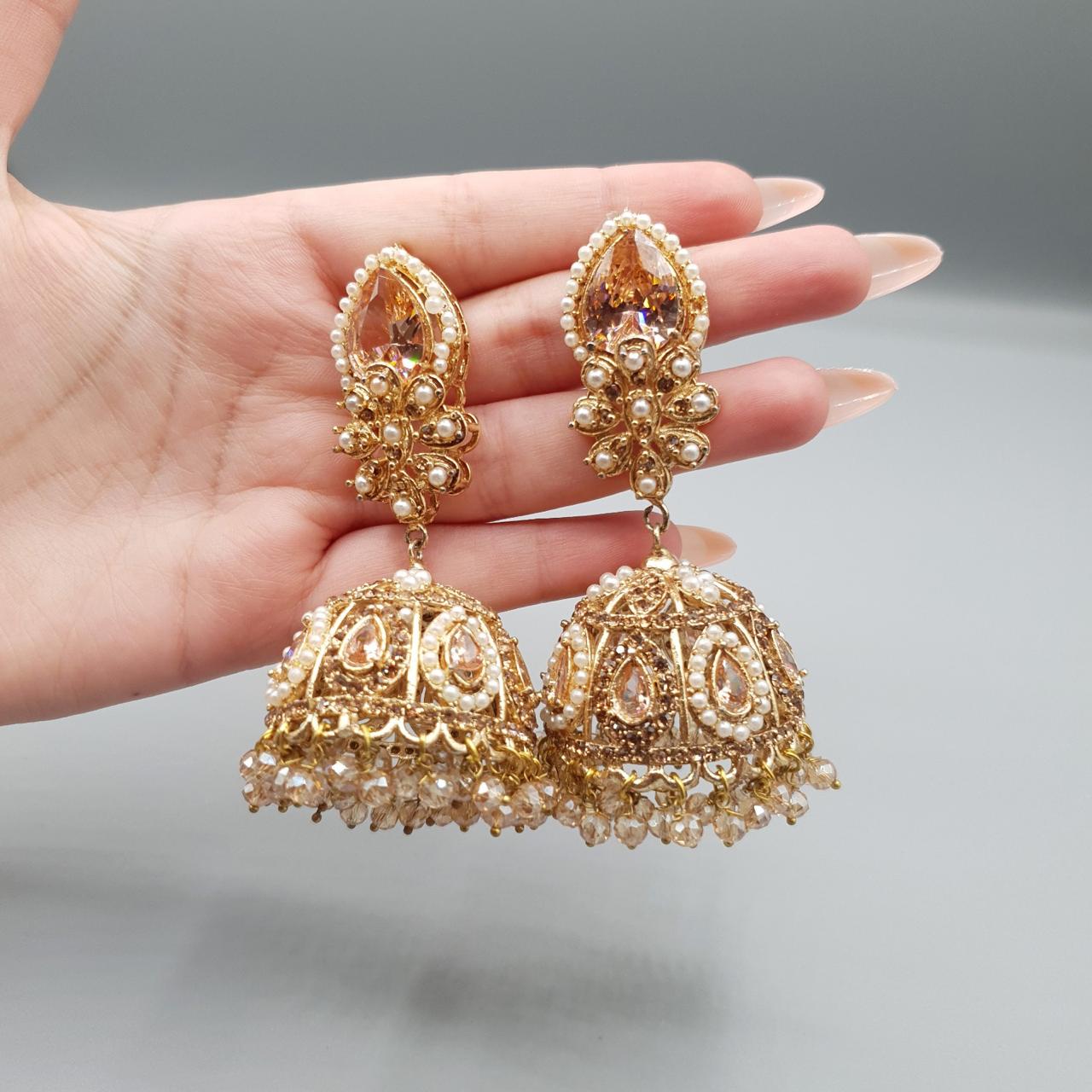 Royal Crystal Statement Jhumka