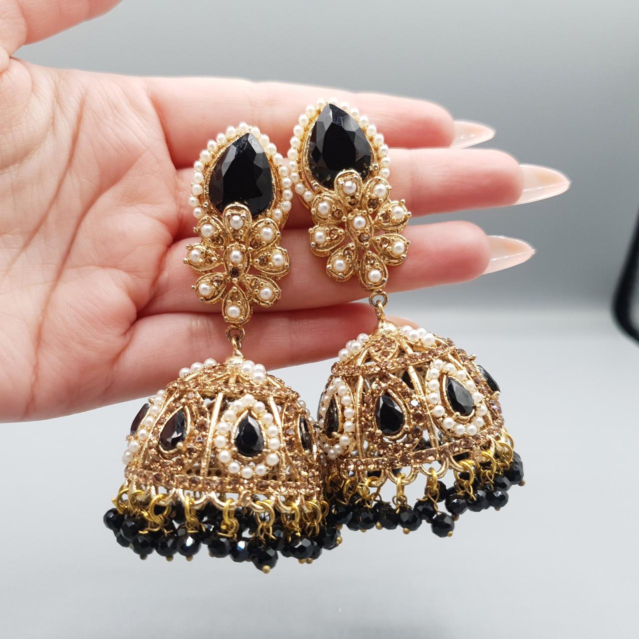 Royal Crystal Statement Jhumka