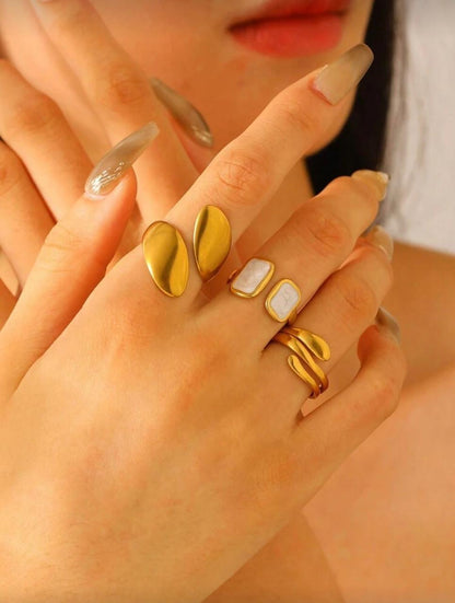 Stylish 3-piece ring set