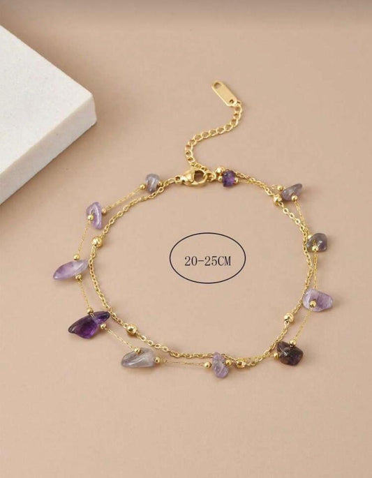 Natural Stone Stainless Steel Bracelet