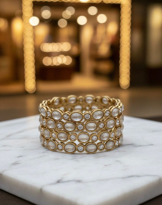 Elegant Oval Stone 4 pieces Karay