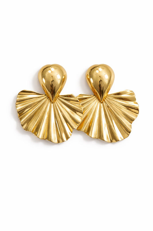 Sculpted Fan Statement Earrings
