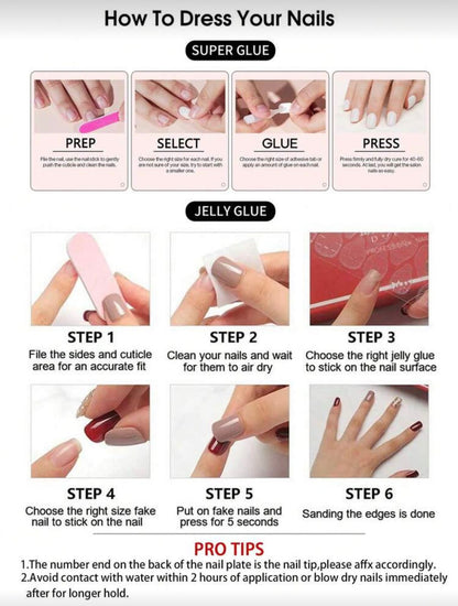 Blooming Grace – Almond-Shaped 3D Floral Gel Nail Stickers (24 Pcs)