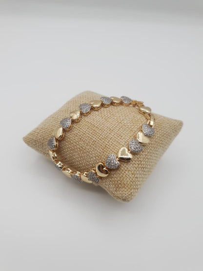 Zirconia Heart Bracelet