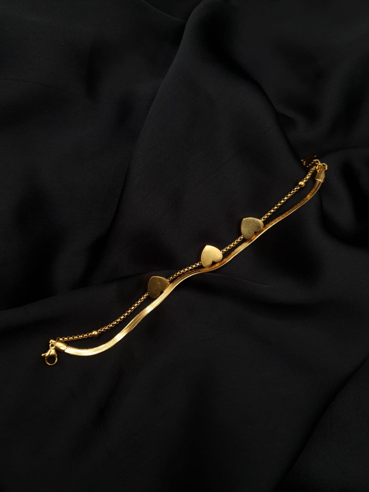 Triple Heart Stainless Steel Bracelet