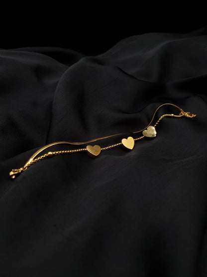 Triple Heart Stainless Steel Bracelet