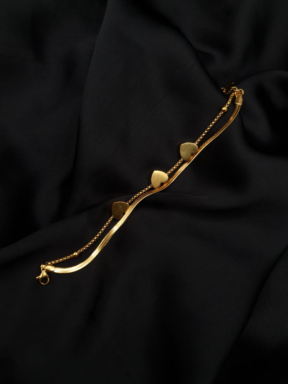 Triple Heart Stainless Steel Bracelet