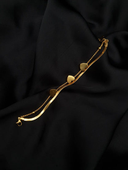 Triple Heart Stainless Steel Bracelet